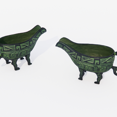  青铜器 老物件su模型 