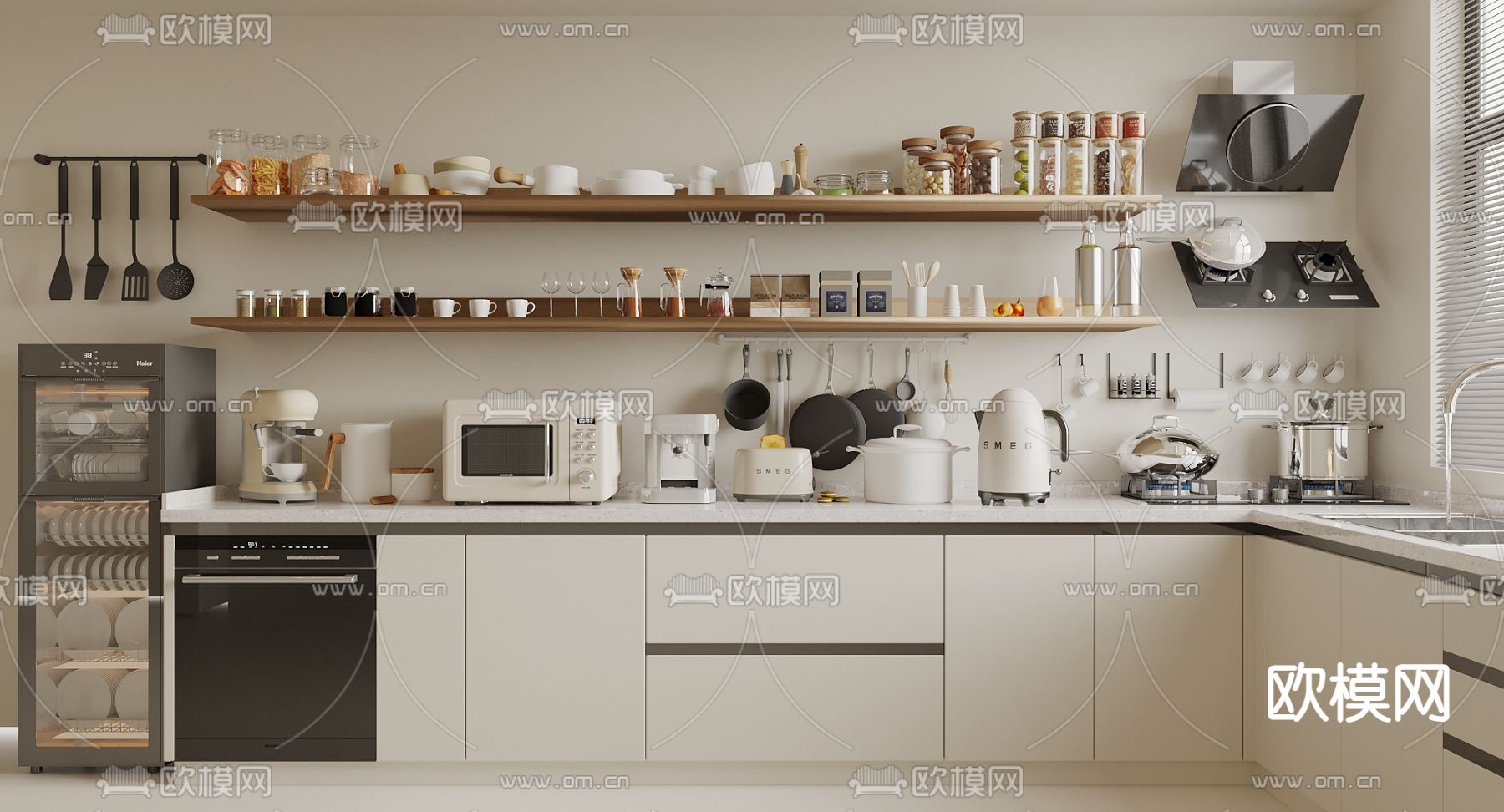 橱柜 厨房用品 厨房器具3d模型下载