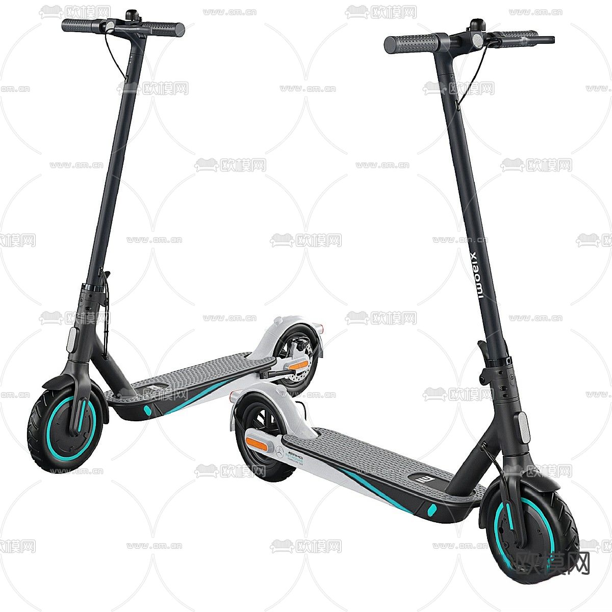 小米滑板车3d模型下载（渲染图2）