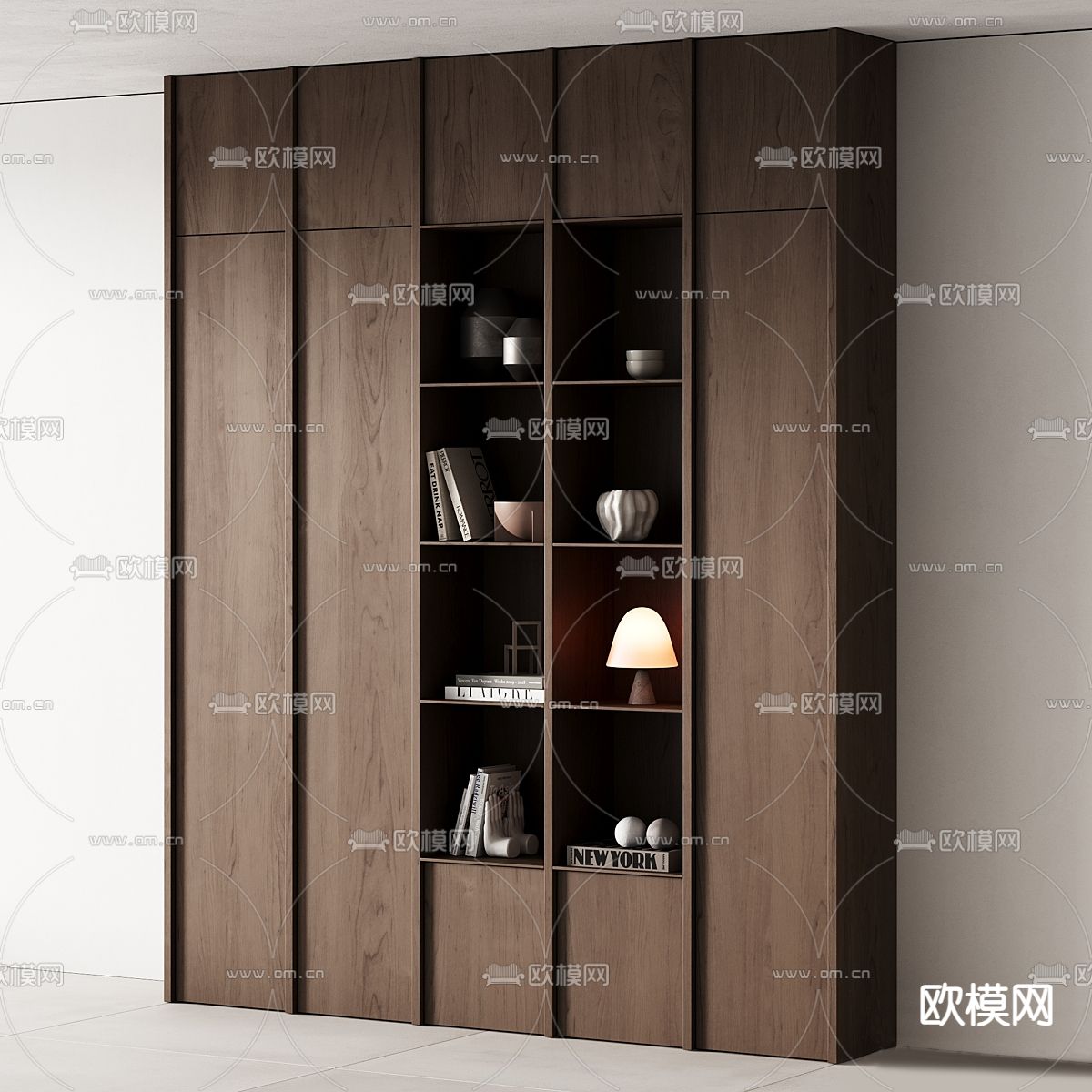 原木装饰柜 储物柜3d模型下载（渲染图2）