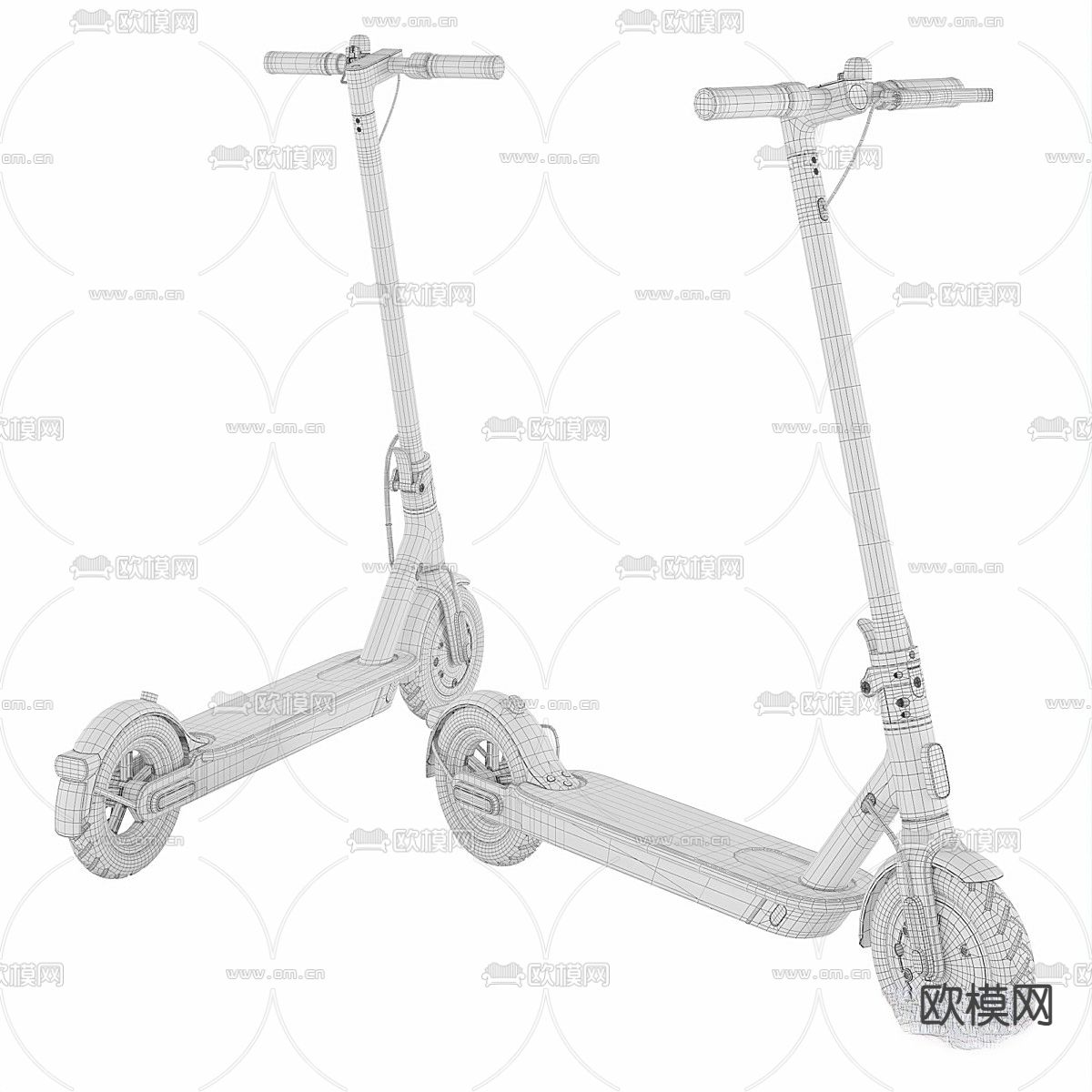 小米滑板车3d模型下载（渲染图3）