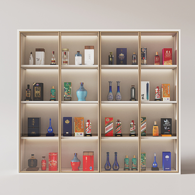  白酒 酒盒su模型 