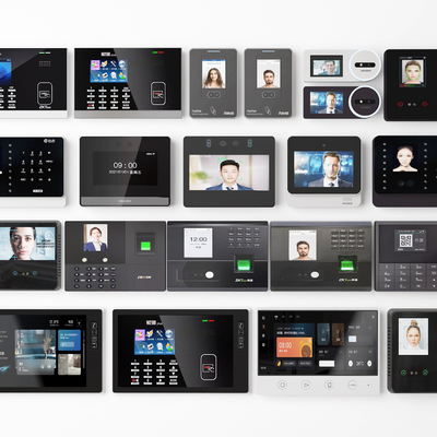  智能机 人脸识别机 打卡机su模型 