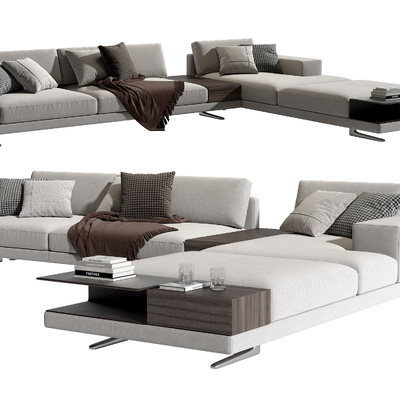  Minotti 多人沙发su模型 