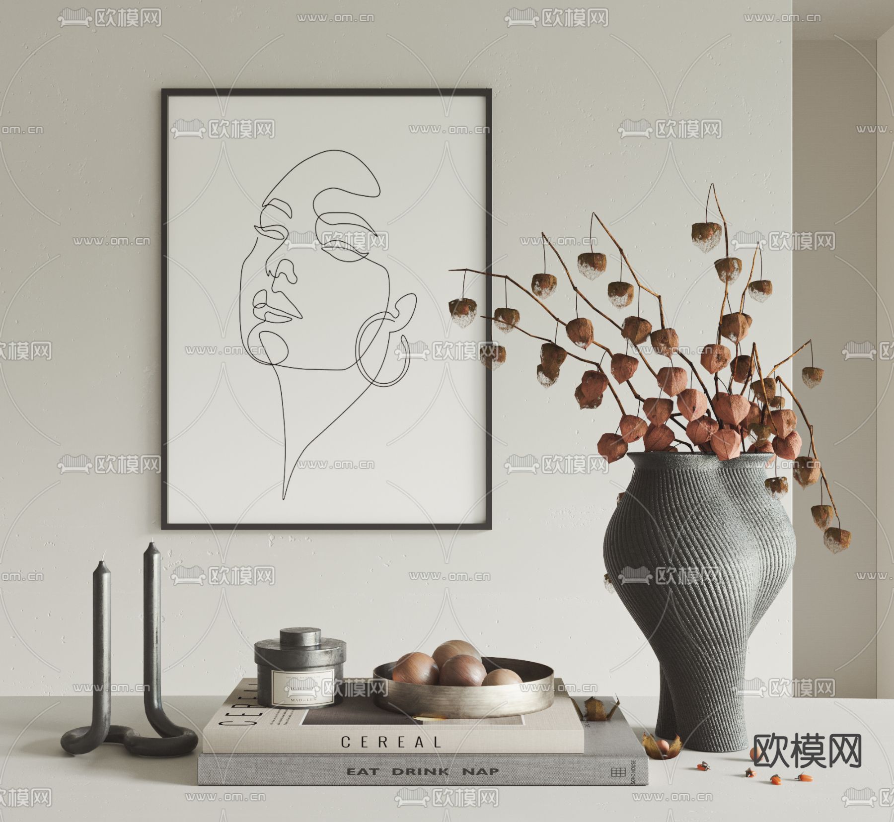 中古风装饰品 摆件 书籍su模型下载_ID15130580_sketchup模型下载-欧模网
