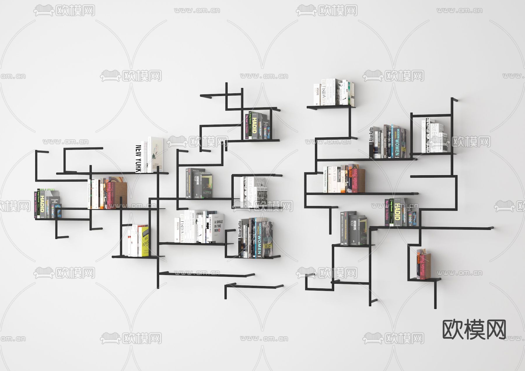 墙饰 挂饰 书本su模型下载（渲染图2）