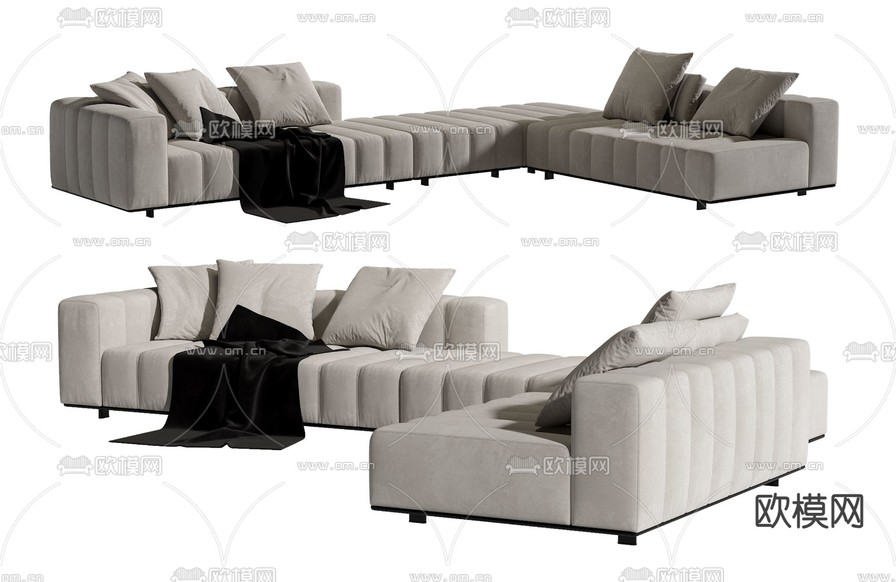 Minotti 多人沙发 转角沙发3d模型下载