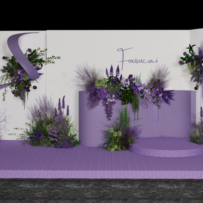  小众主舞台 婚礼场景su模型 