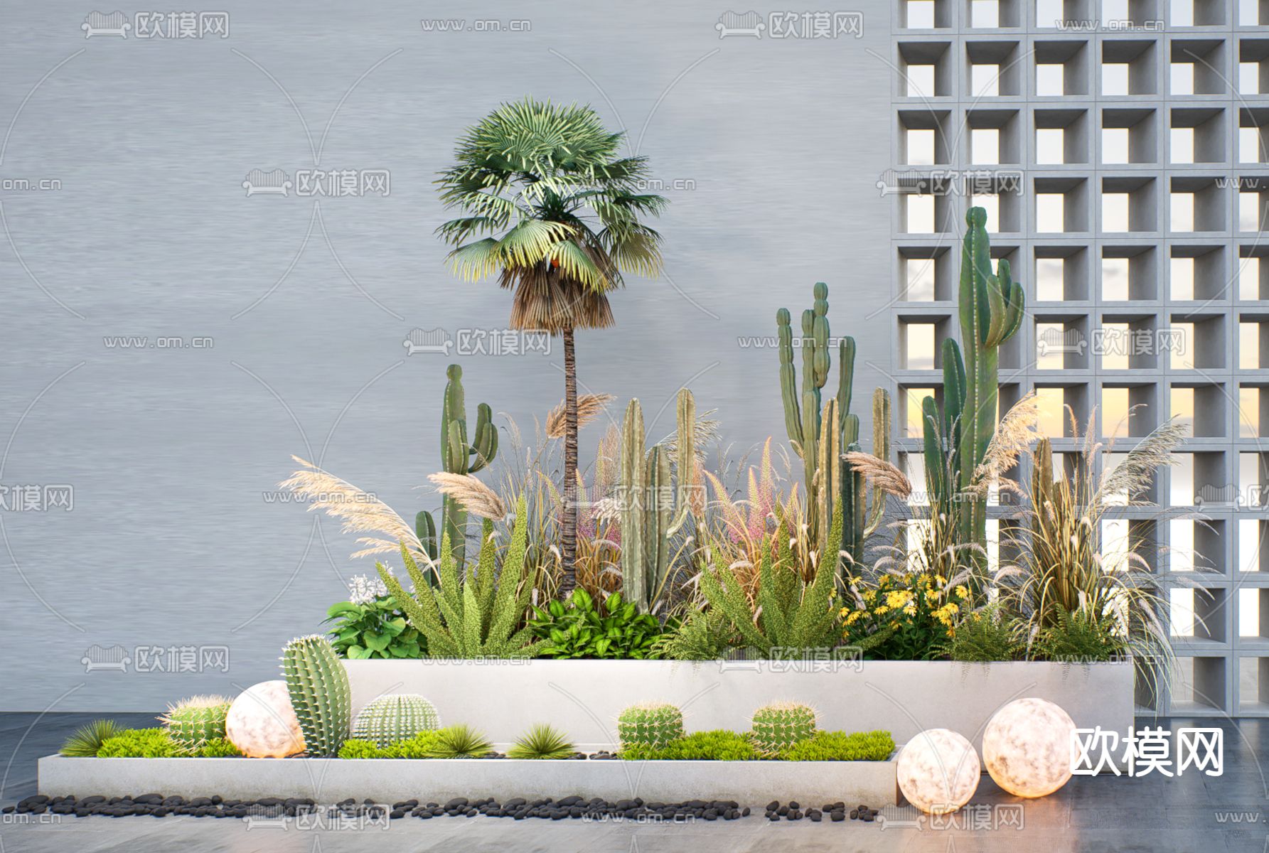 芦苇植物 植物堆su模型下载（渲染图2）