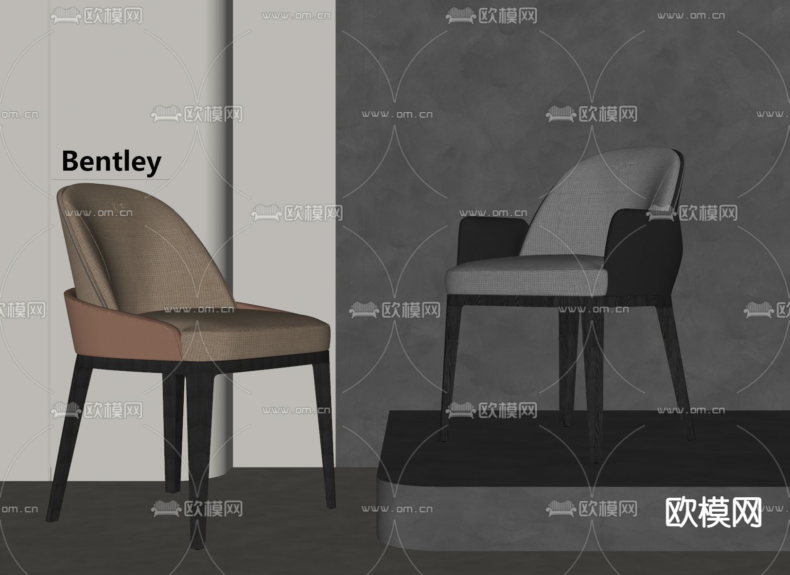 现代餐椅su模型下载（渲染图1）