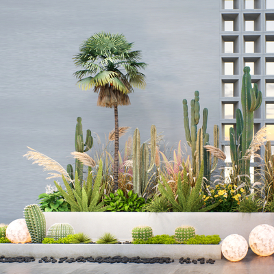  芦苇植物 植物堆su模型 