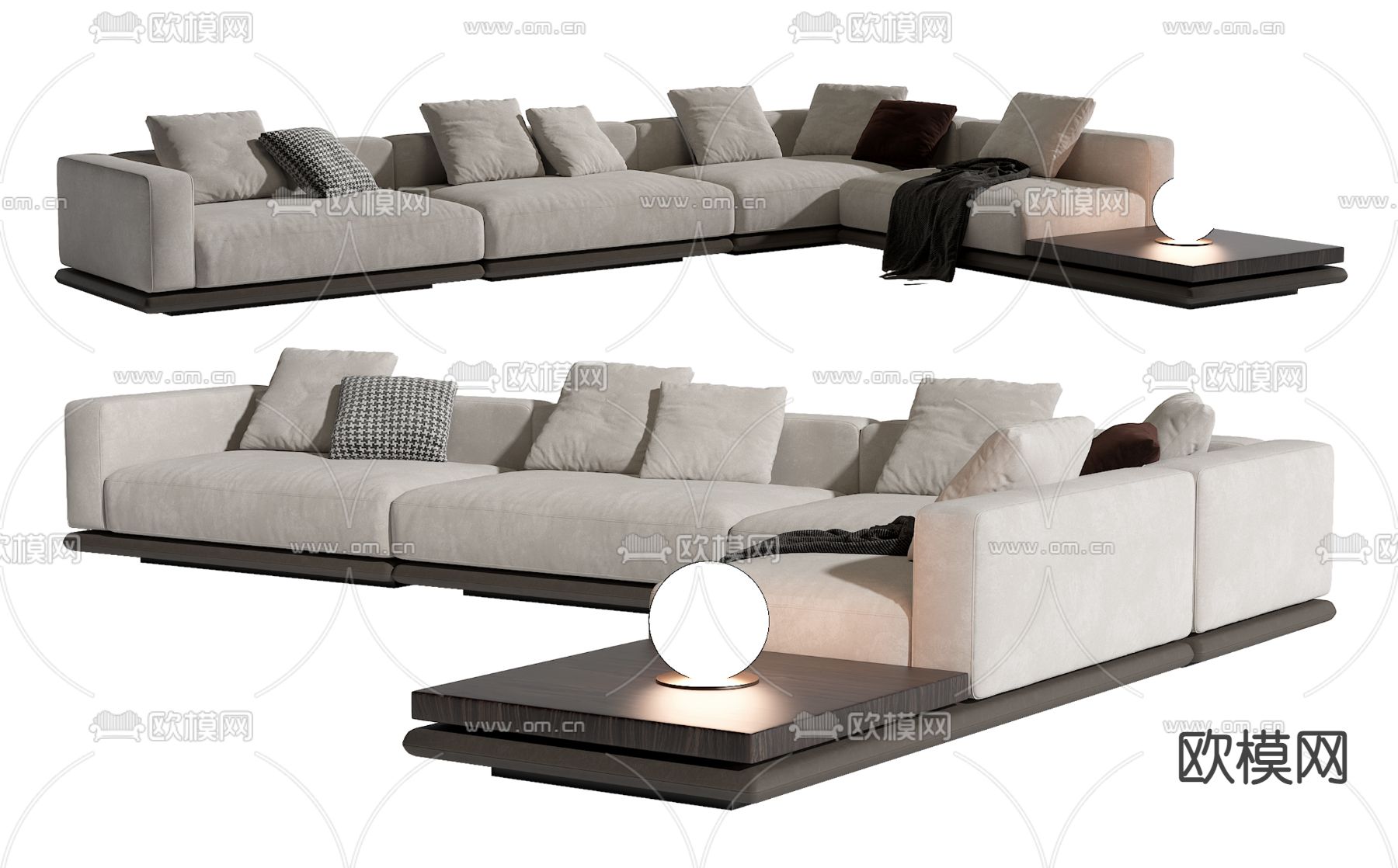 Minotti 多人沙发su模型下载（渲染图2）