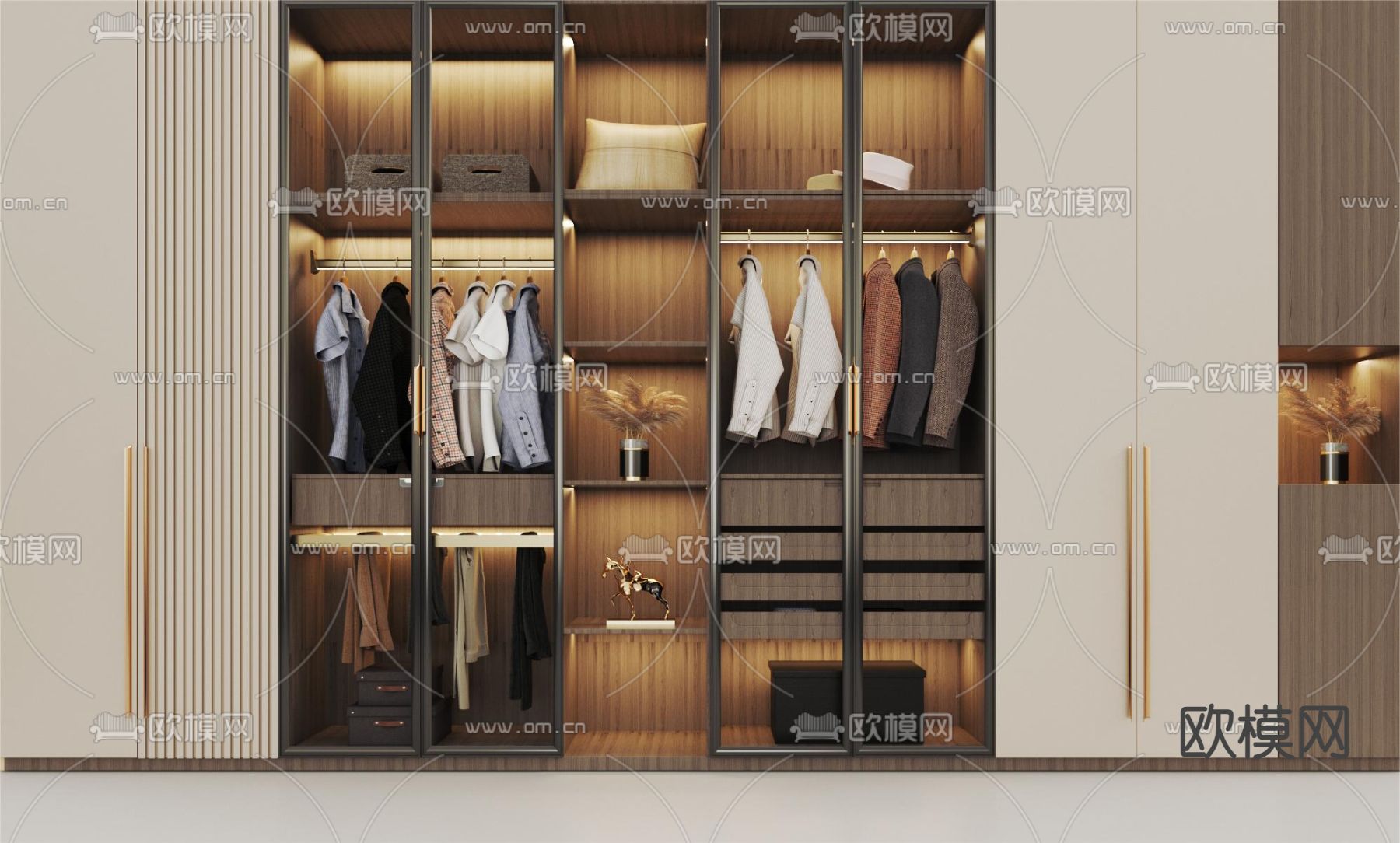现代衣柜 衣橱3d模型下载