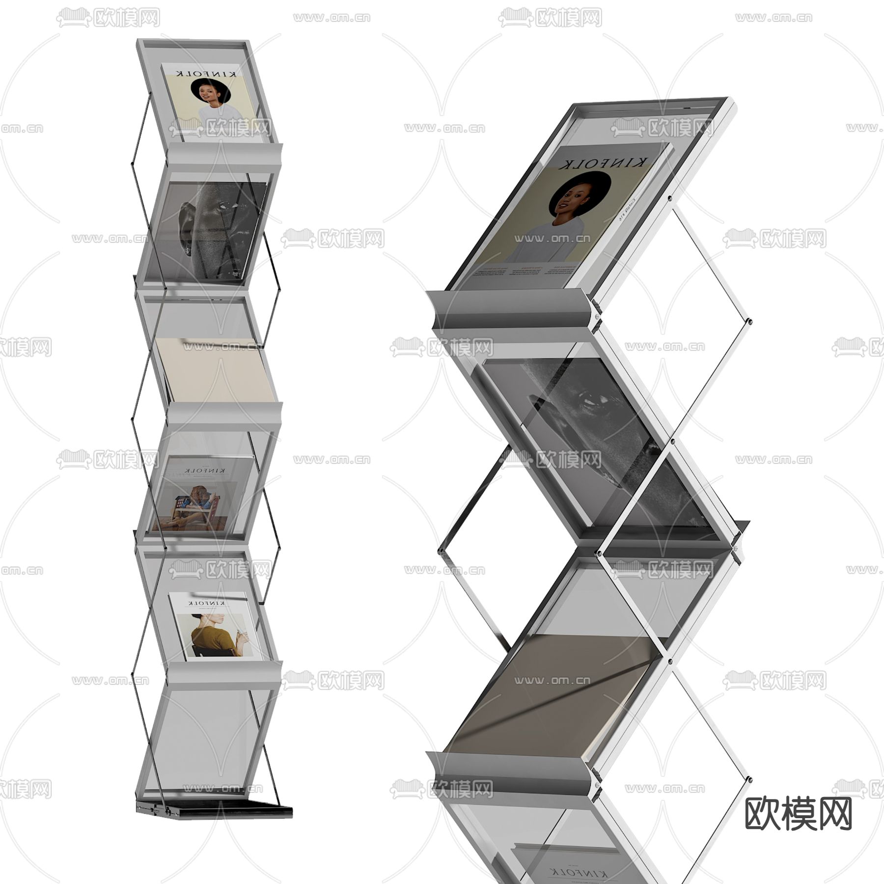 现代书架su模型下载（渲染图2）