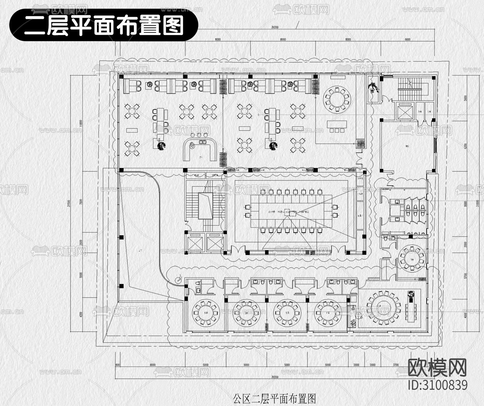 民宿酒店建筑CAD施工图下载（渲染图3）