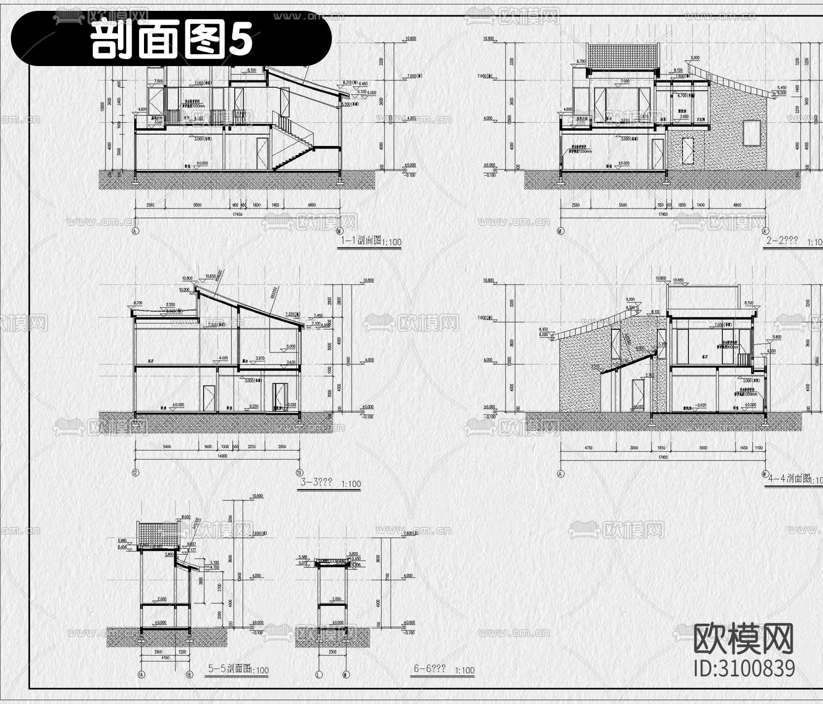 民宿酒店建筑CAD施工图下载（渲染图2）