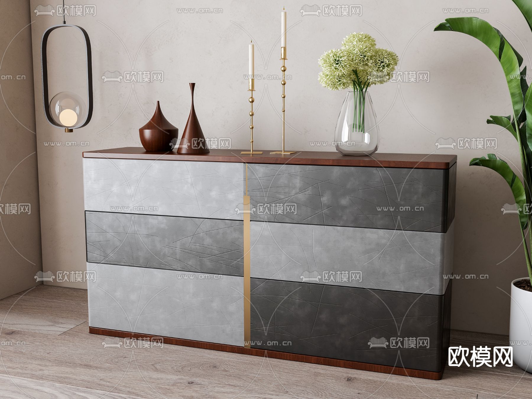 现代玄关柜 端景柜 斗柜3d模型下载