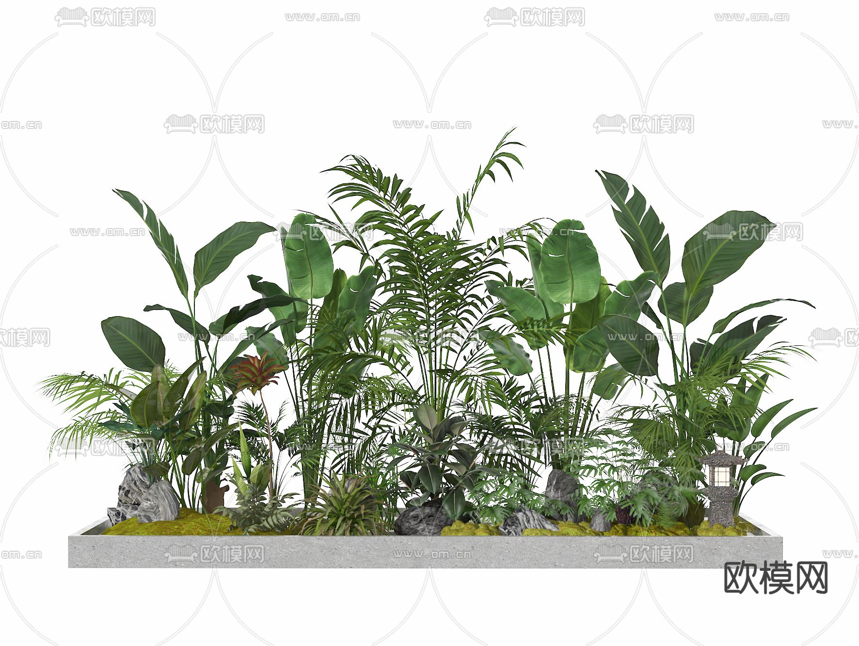 植物堆 灌木花槽 绿化带3d模型