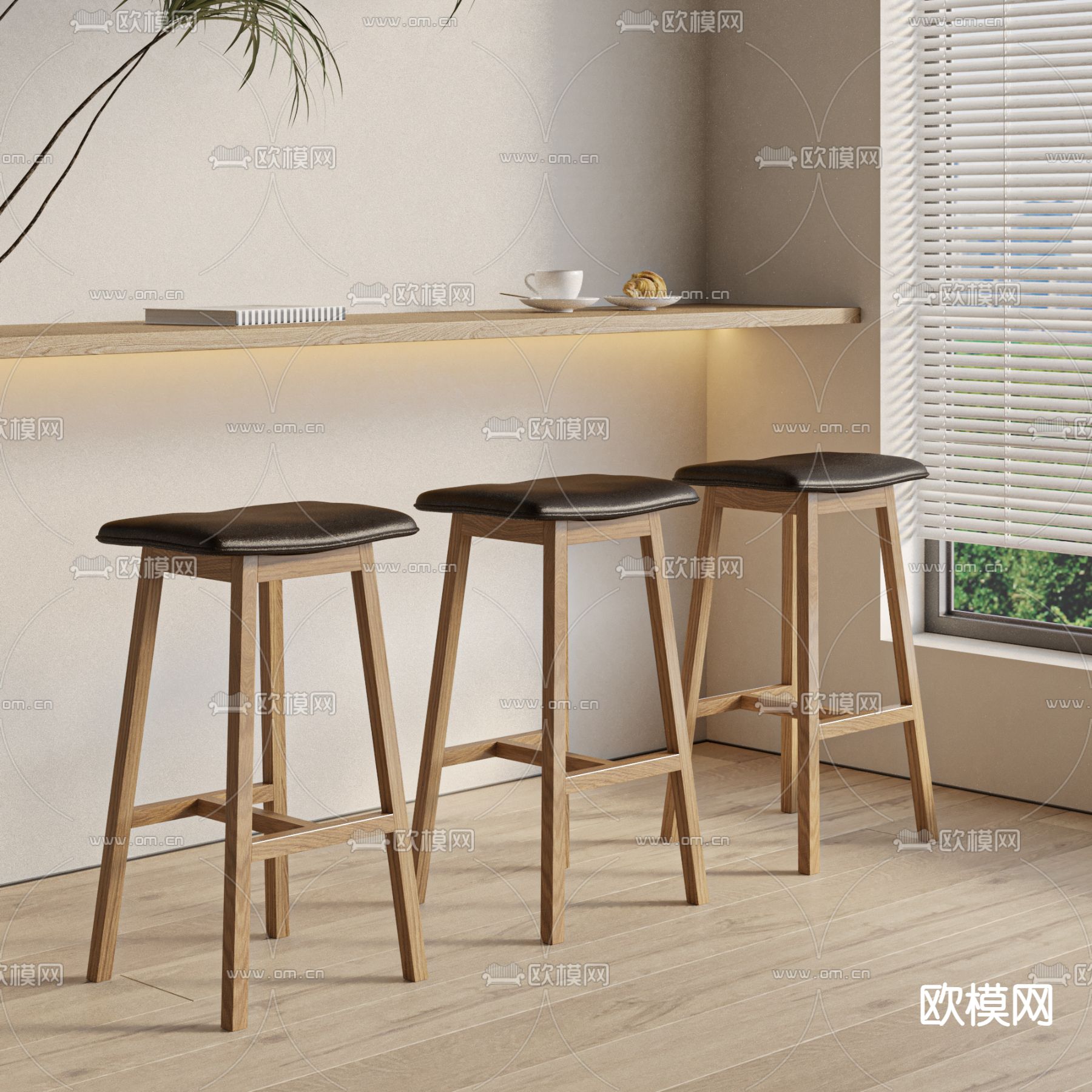 现代吧椅 吧凳3d模型下载