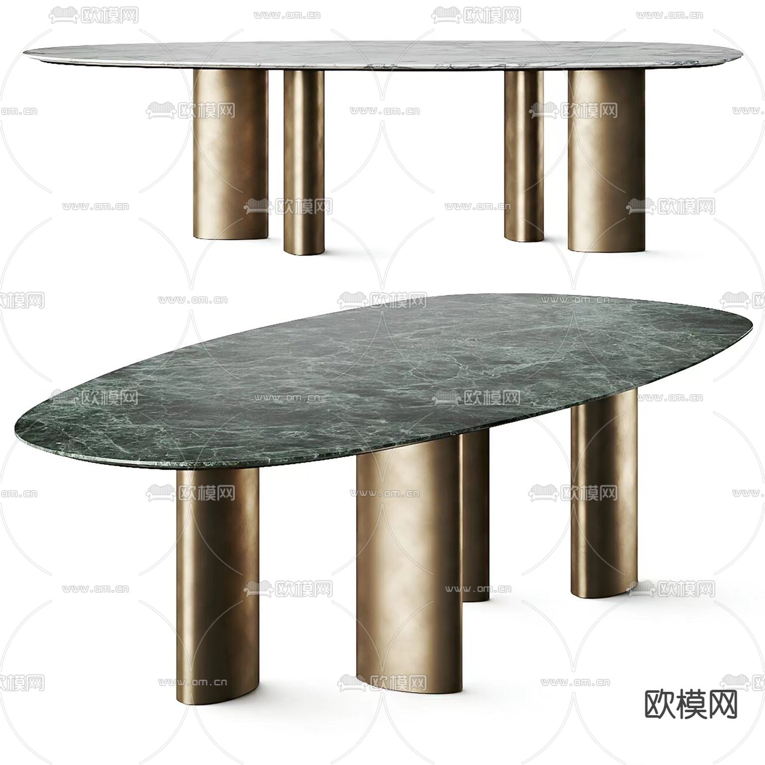 侘寂风餐桌3d模型下载（渲染图2）