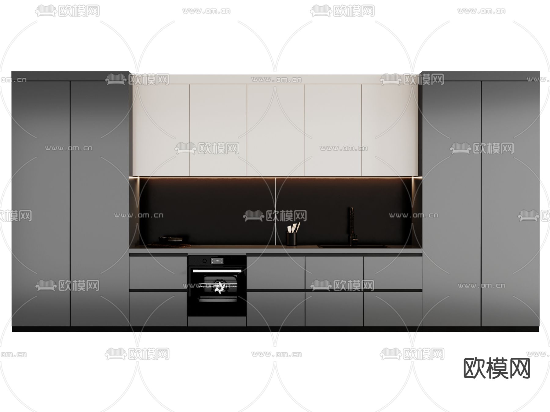 现代橱柜 餐边柜3d模型下载