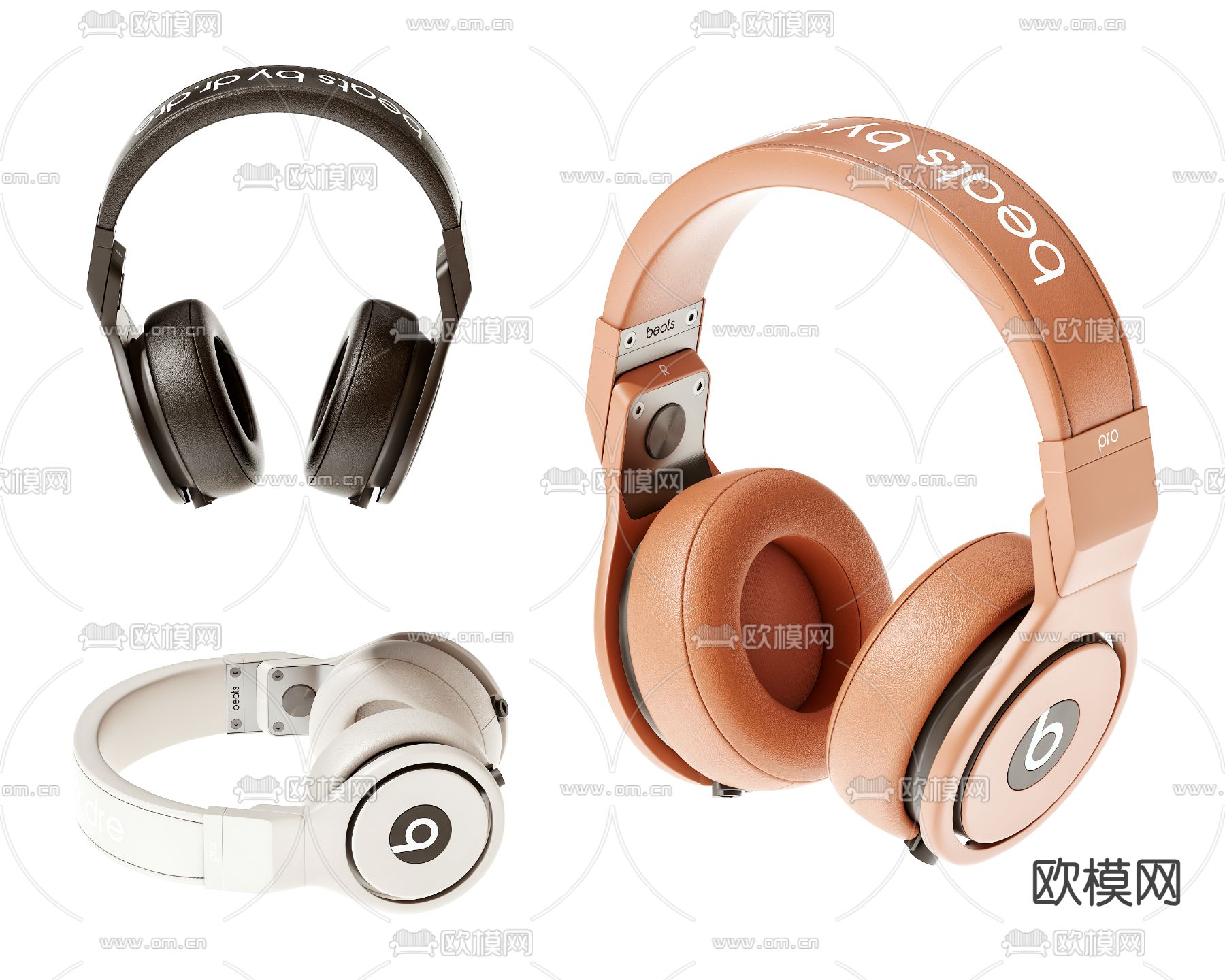 头戴式耳机 耳麦3d模型下载