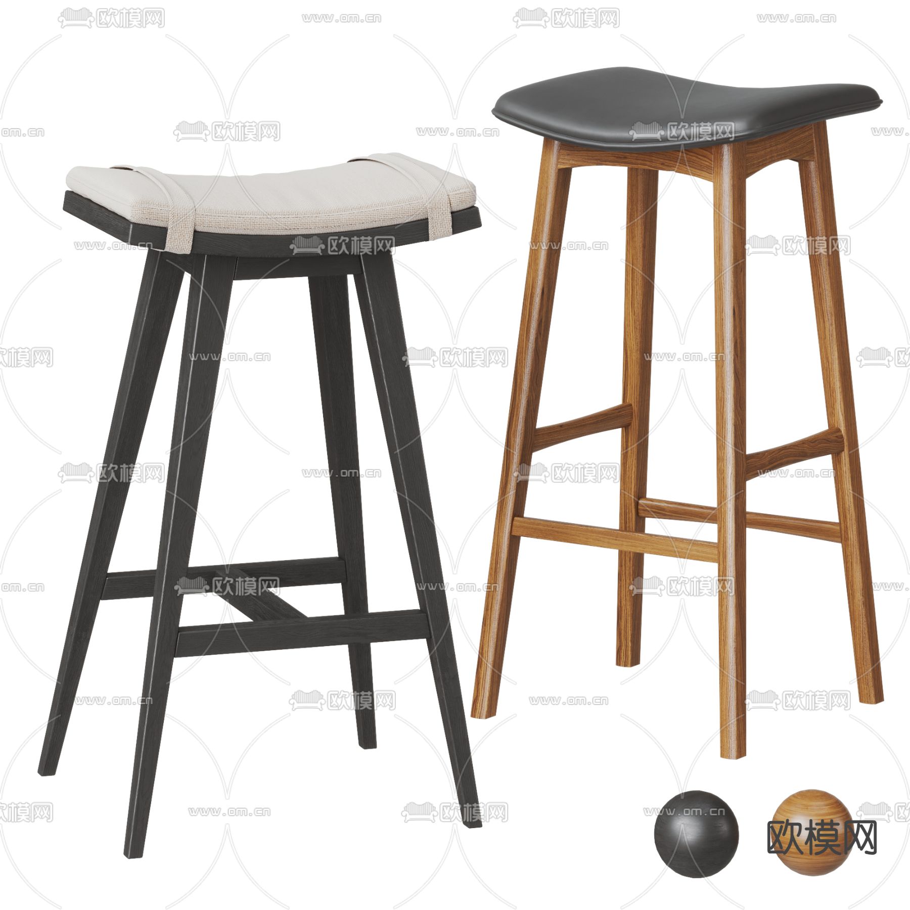 现代吧椅 吧凳3d模型下载
