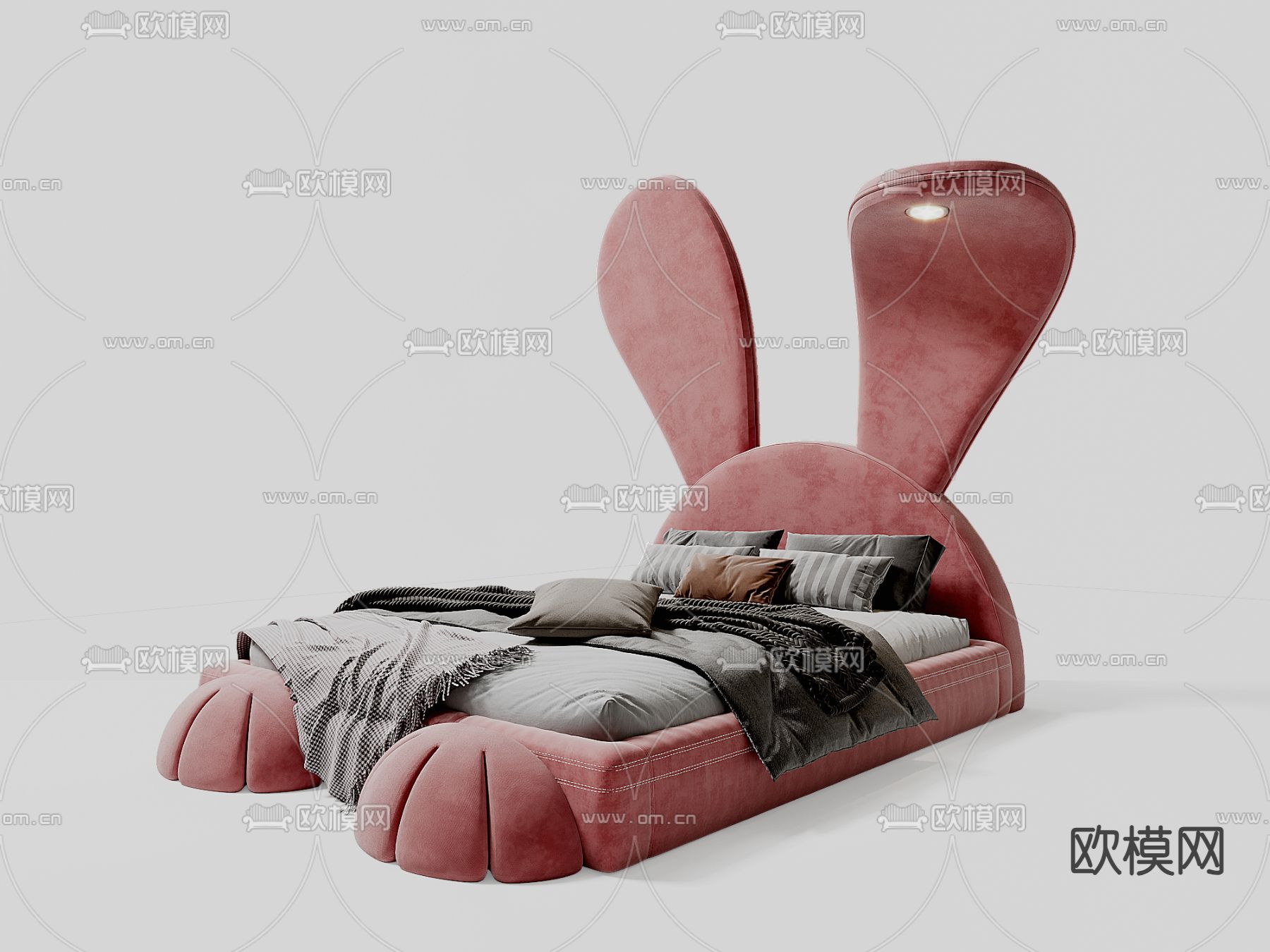 儿童床 女孩床 兔子床3d模型下载