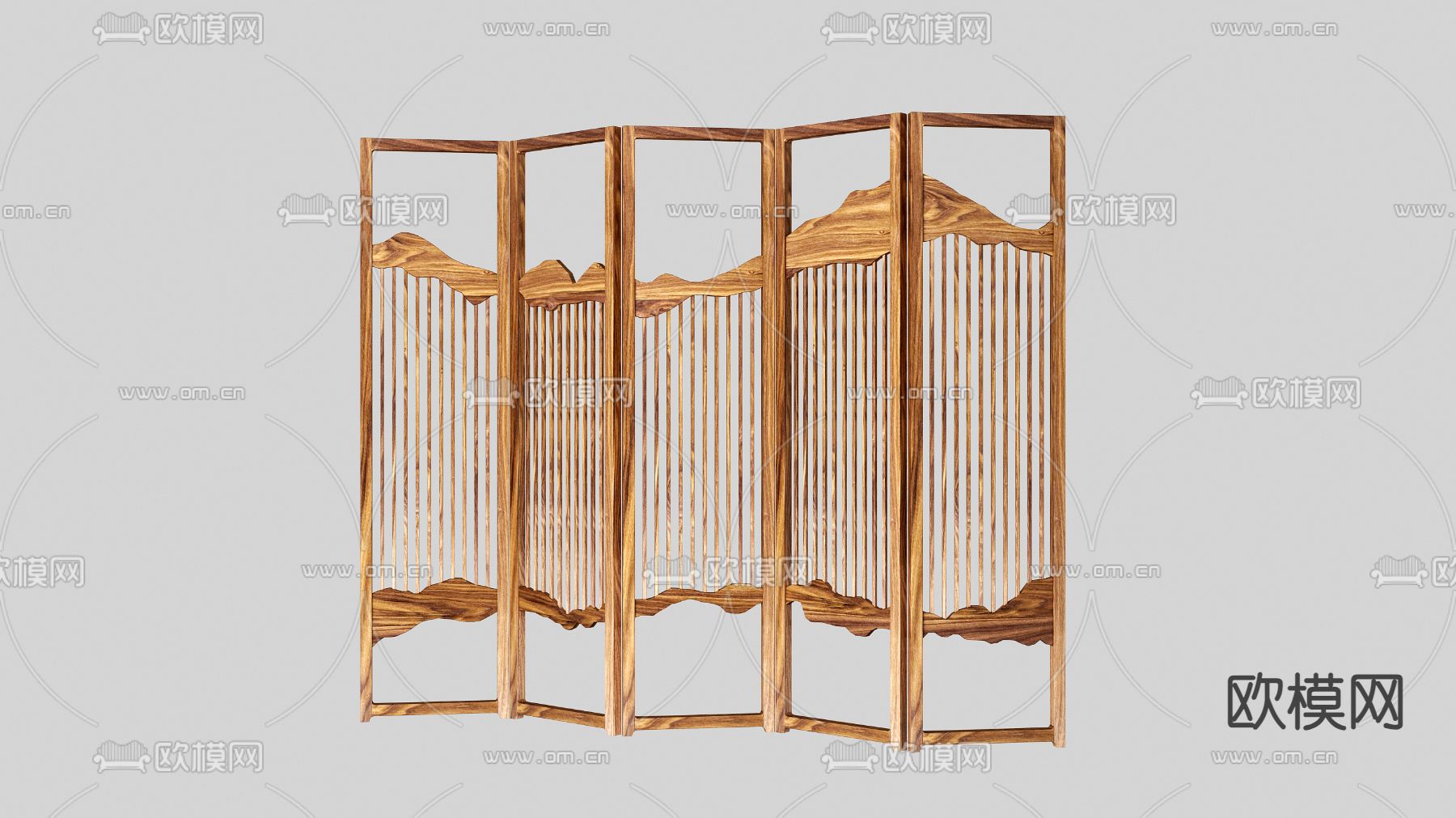 侘寂屏风 隔断3d模型下载