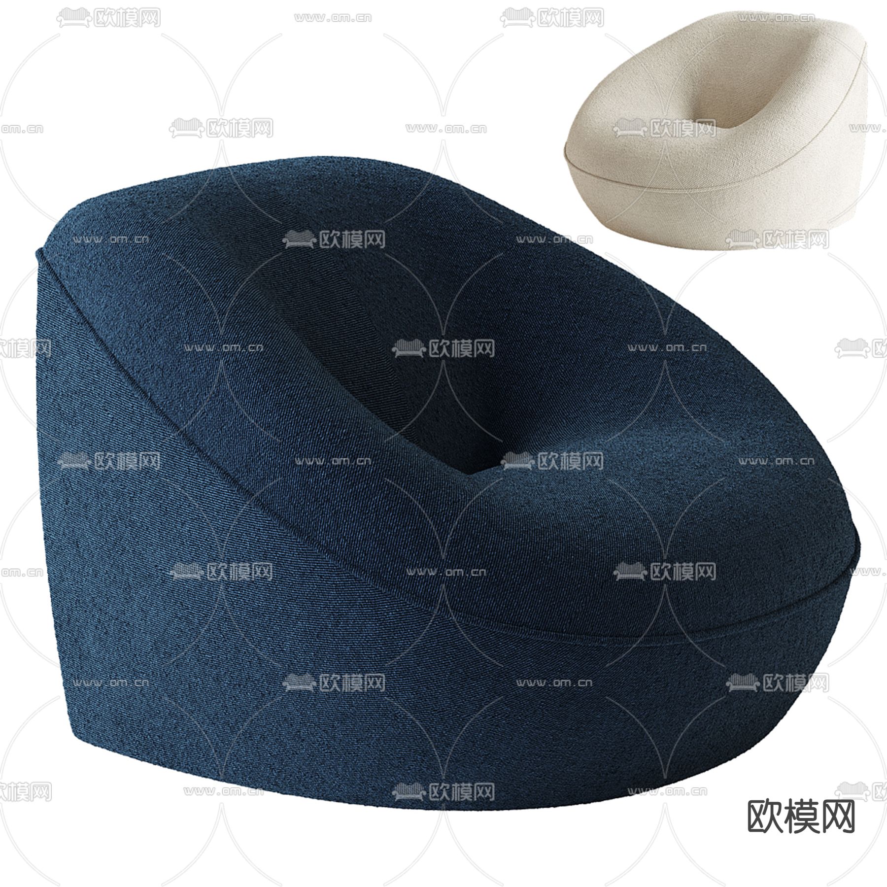 B&B Italia 单人沙发3d模型下载