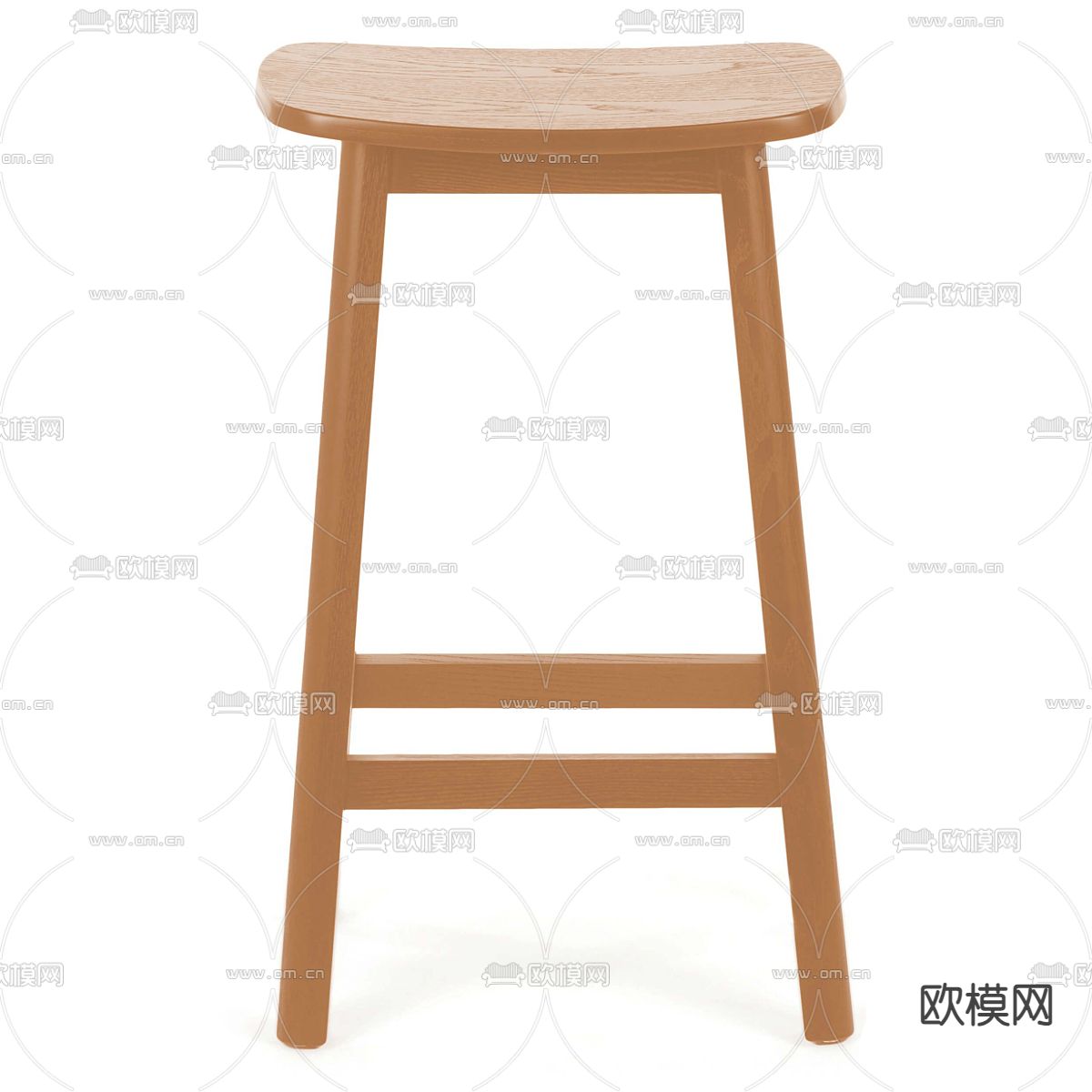 原木风吧椅 吧凳 高脚凳3d模型下载（渲染图1）