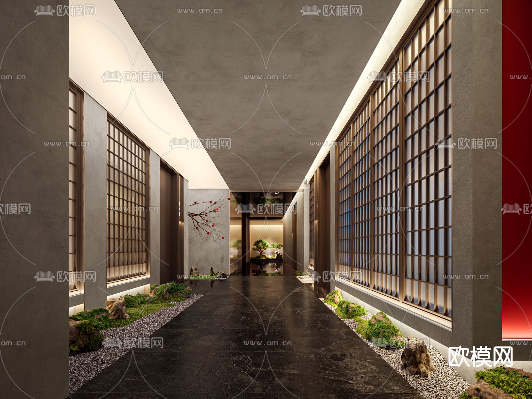 酒店走廊 过道3d模型下载