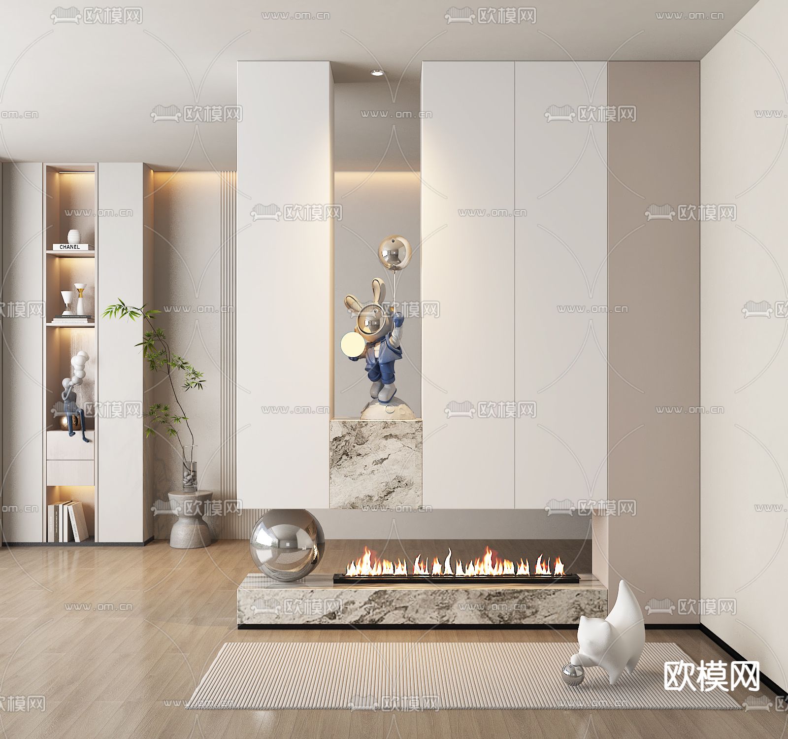 玄关鞋柜 装饰玄关3d模型下载