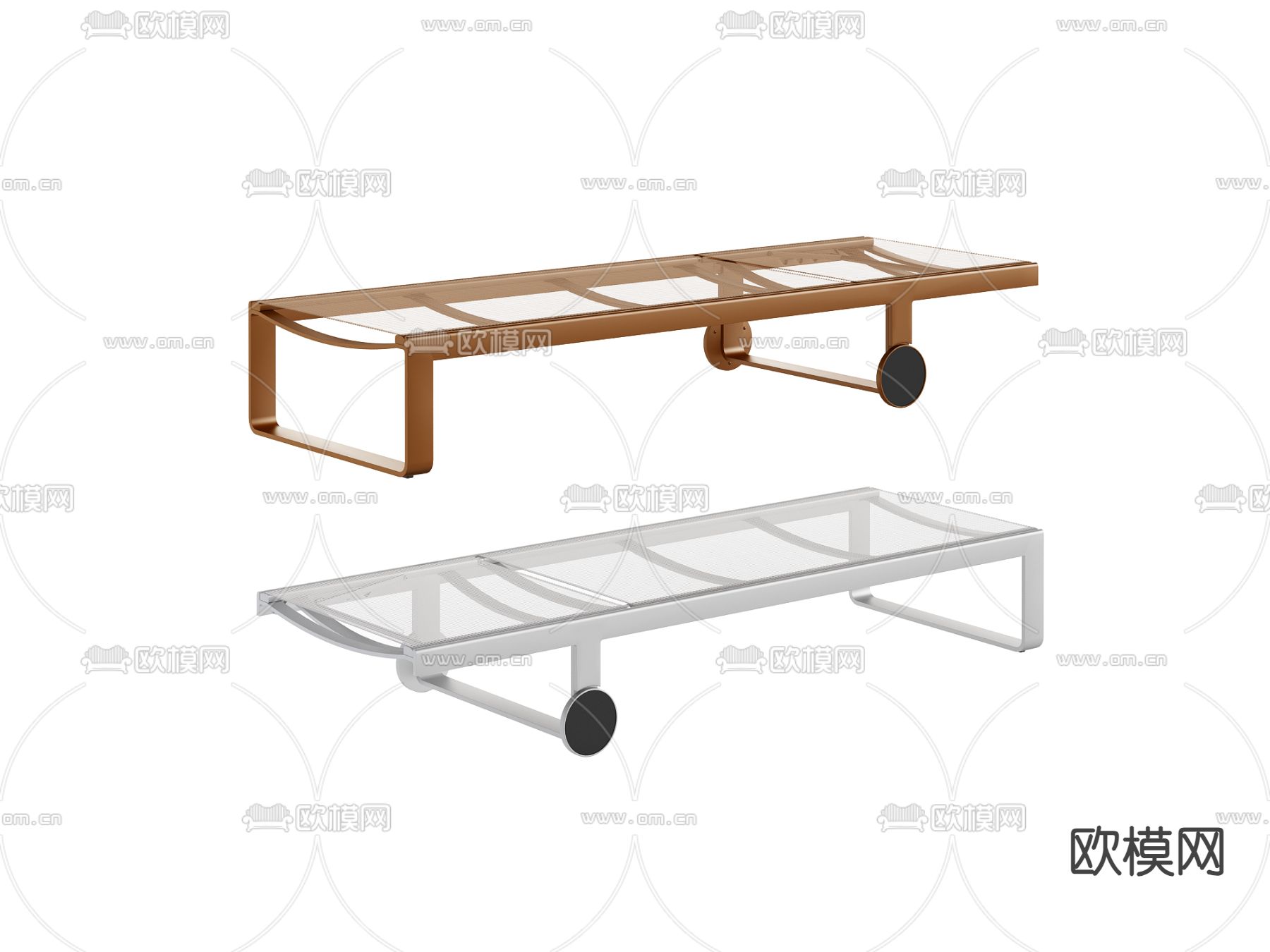 网布躺椅3d模型下载