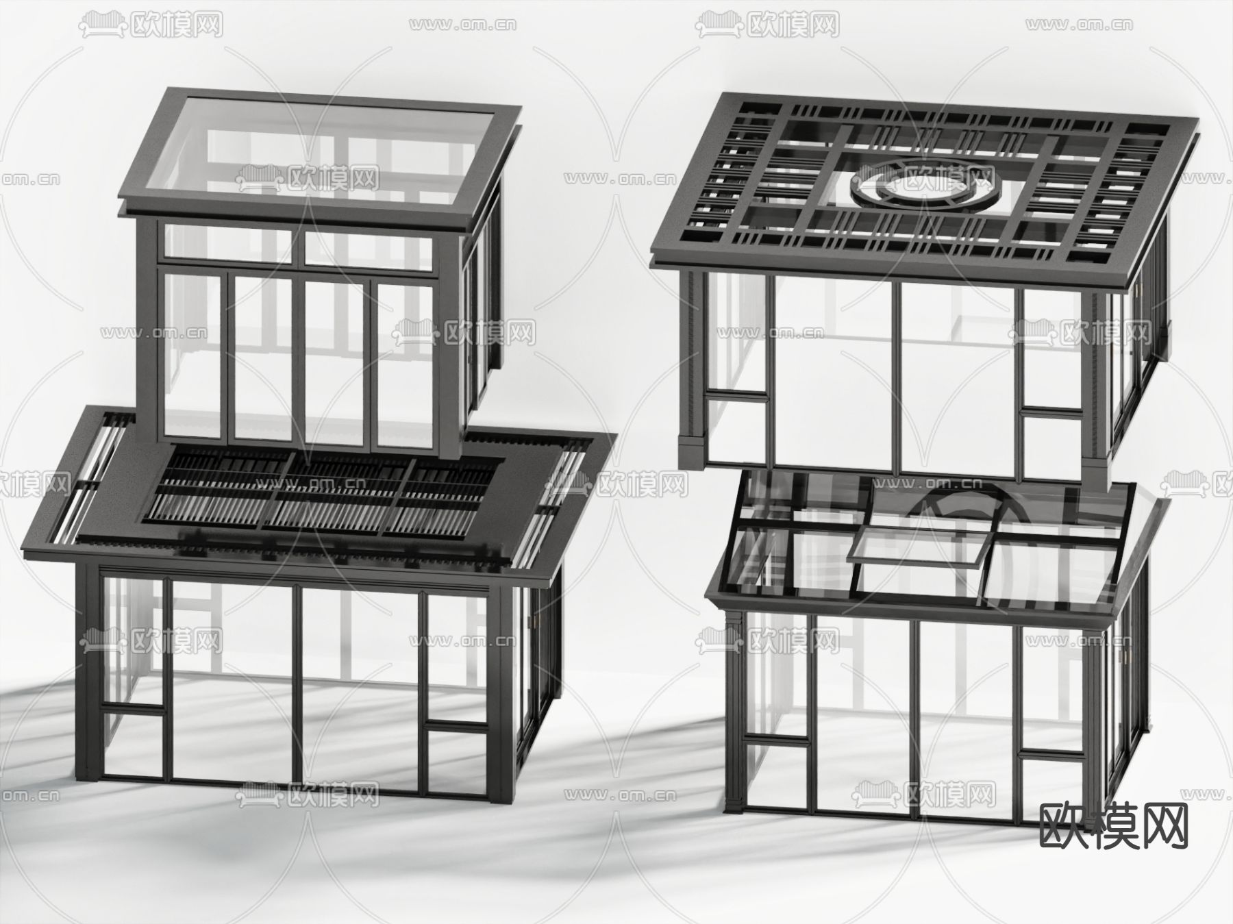 阳光房 玻璃房3d模型下载