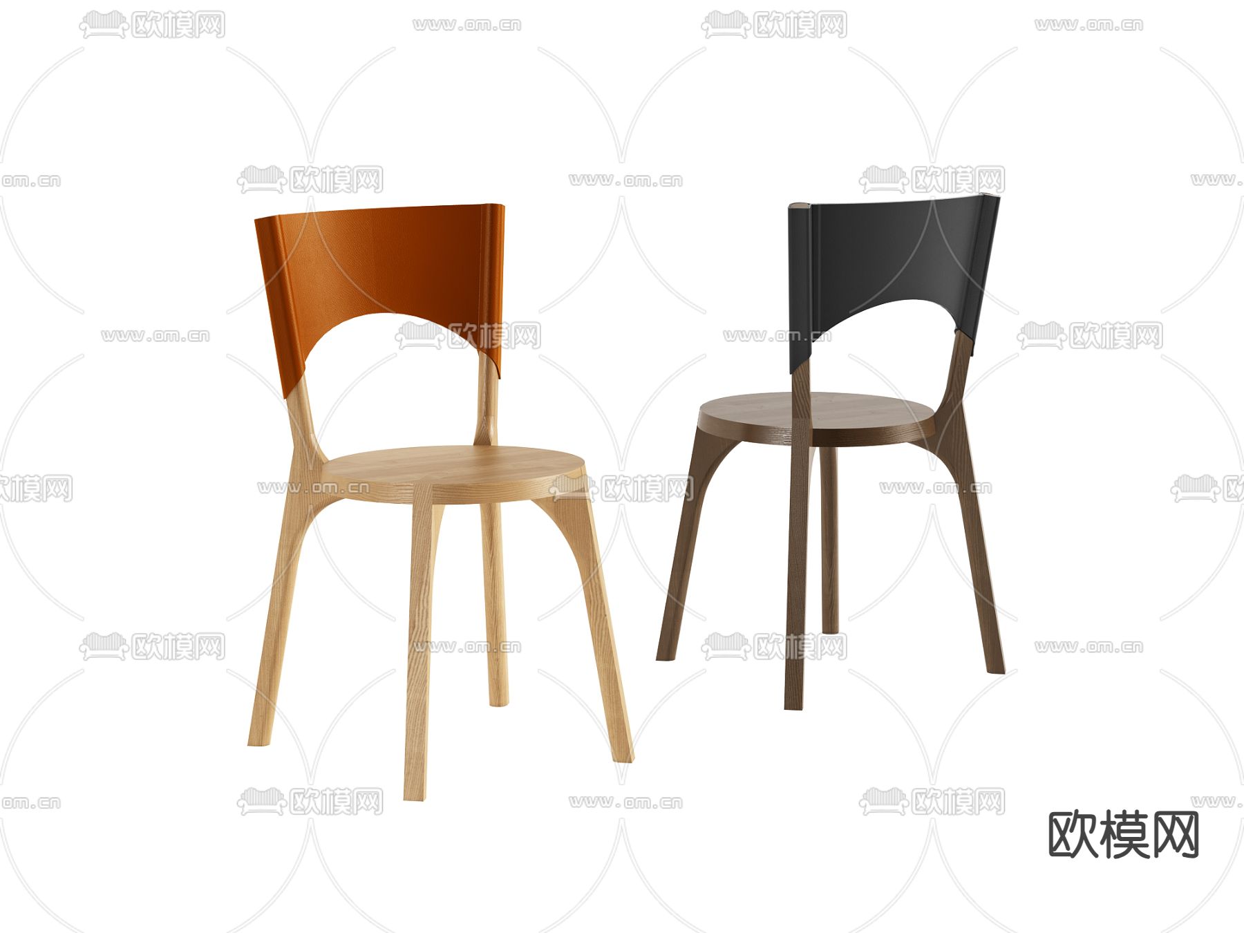 实木椅子 餐椅3d模型下载