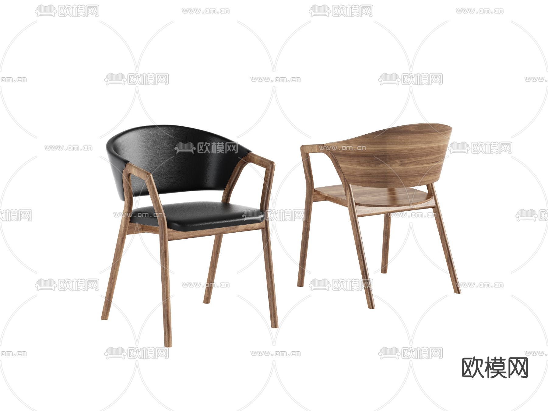 侘寂休闲椅 扶手椅3d模型下载