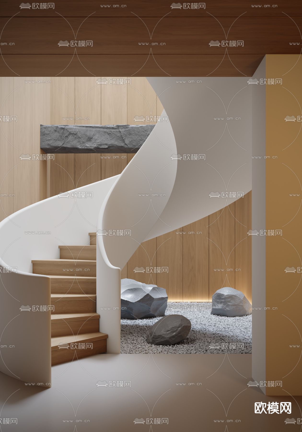 旋转楼梯 扶手楼梯3d模型下载