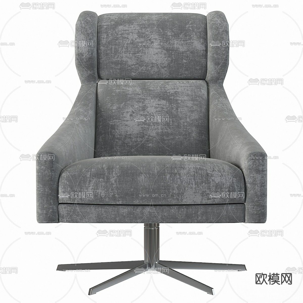 NARA 高级灰沙发椅 休闲椅 扶手椅3d模型下载（渲染图1）