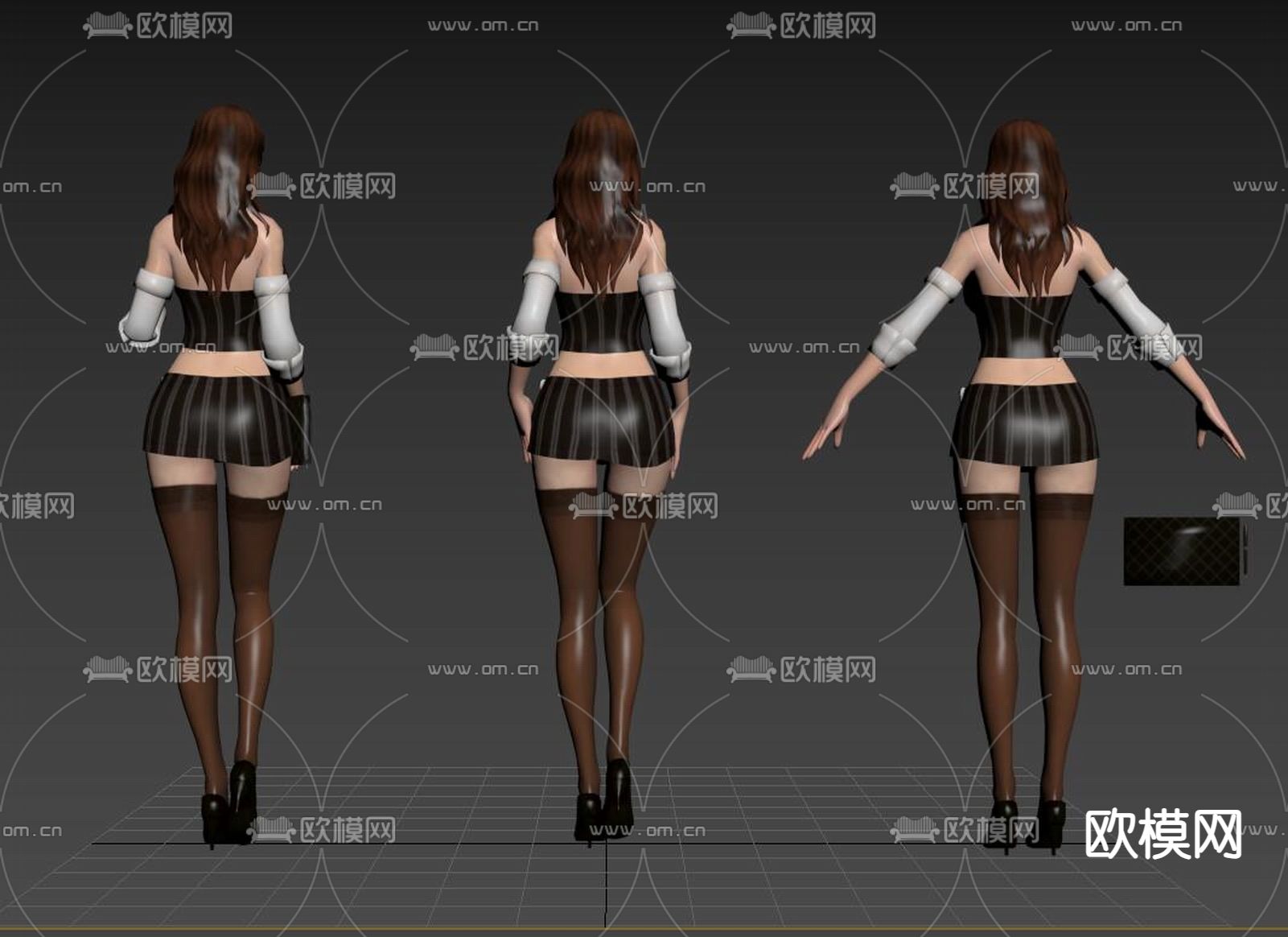 气质人物 性感美女3d模型下载（渲染图2）