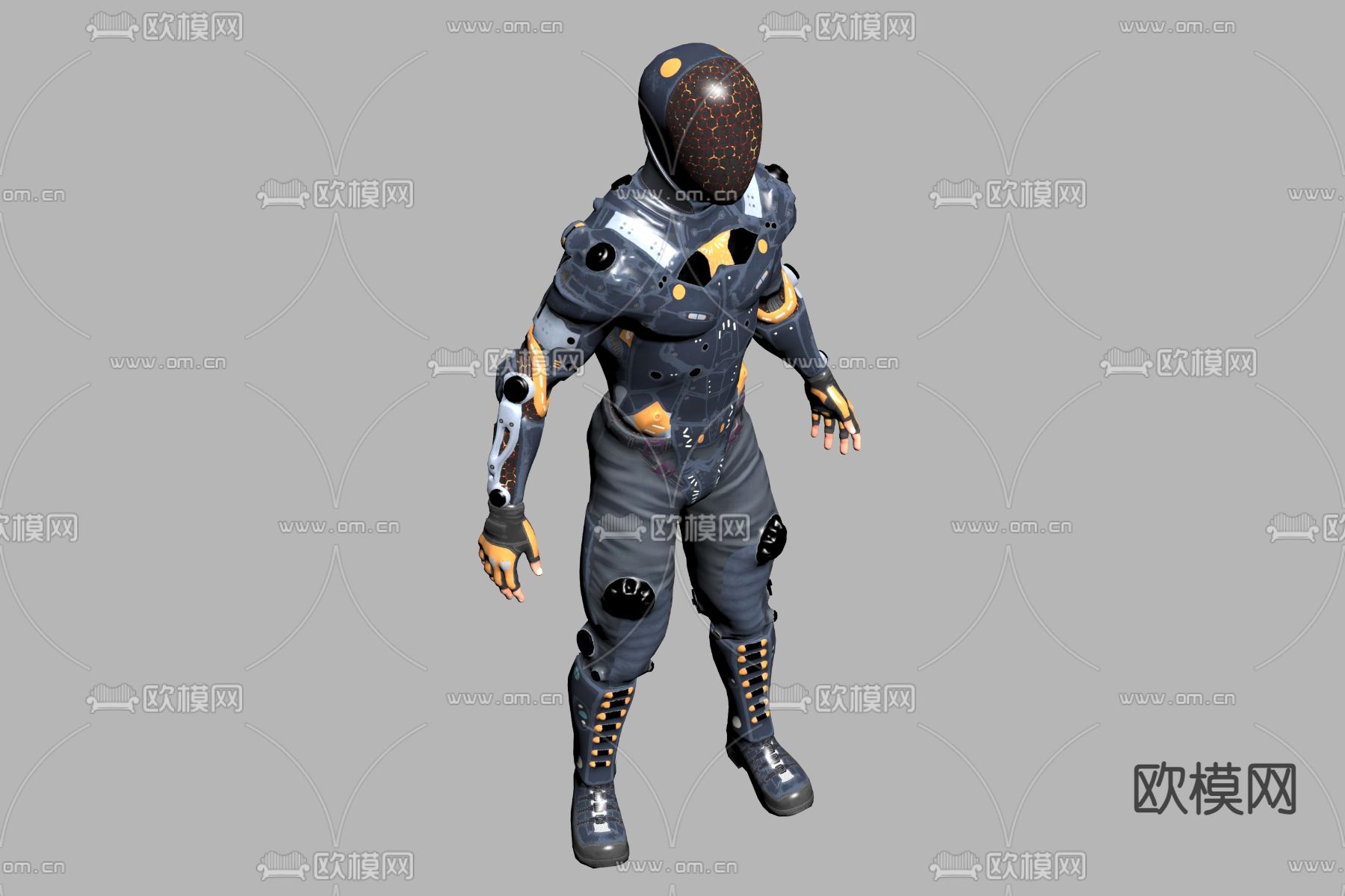 生化兵3d模型下载（渲染图2）