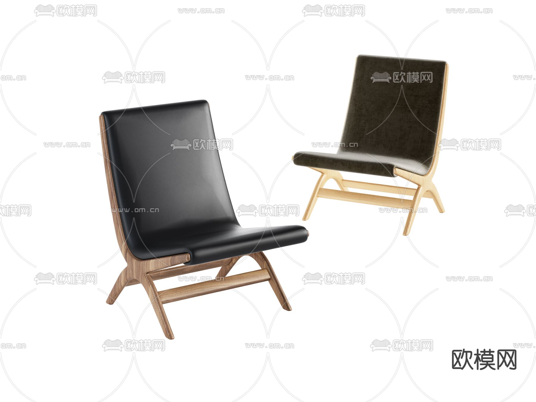 皮革椅子 休闲椅3d模型下载