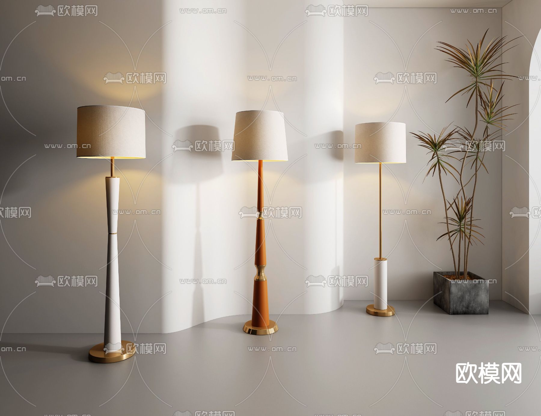 创意落地灯3d模型下载