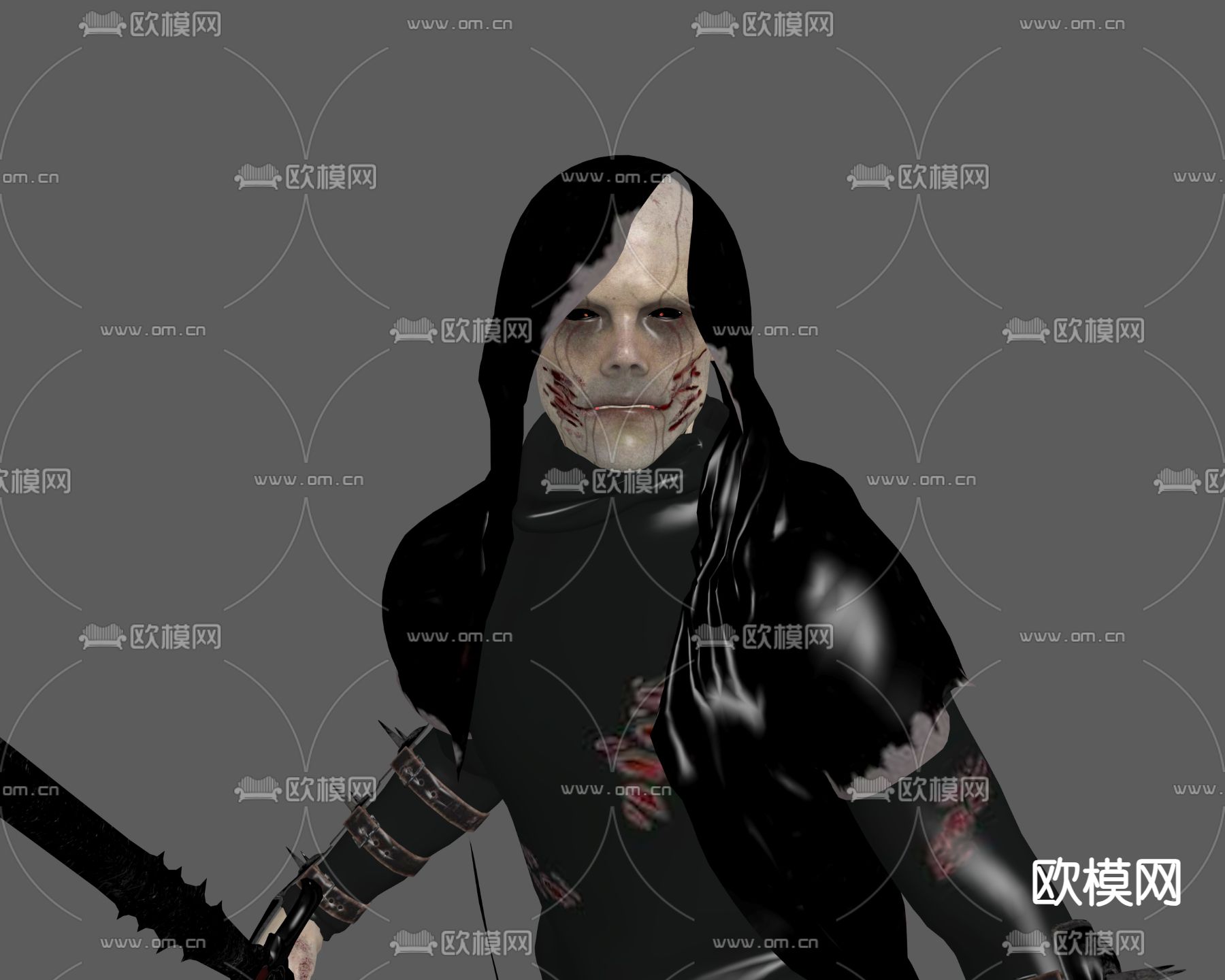 死亡之剑 游戏人物 刺客3d模型下载（渲染图3）