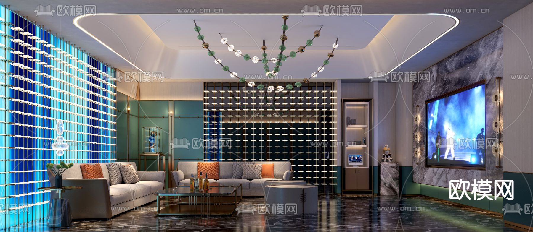 KTV包间 包厢 酒吧3d模型下载