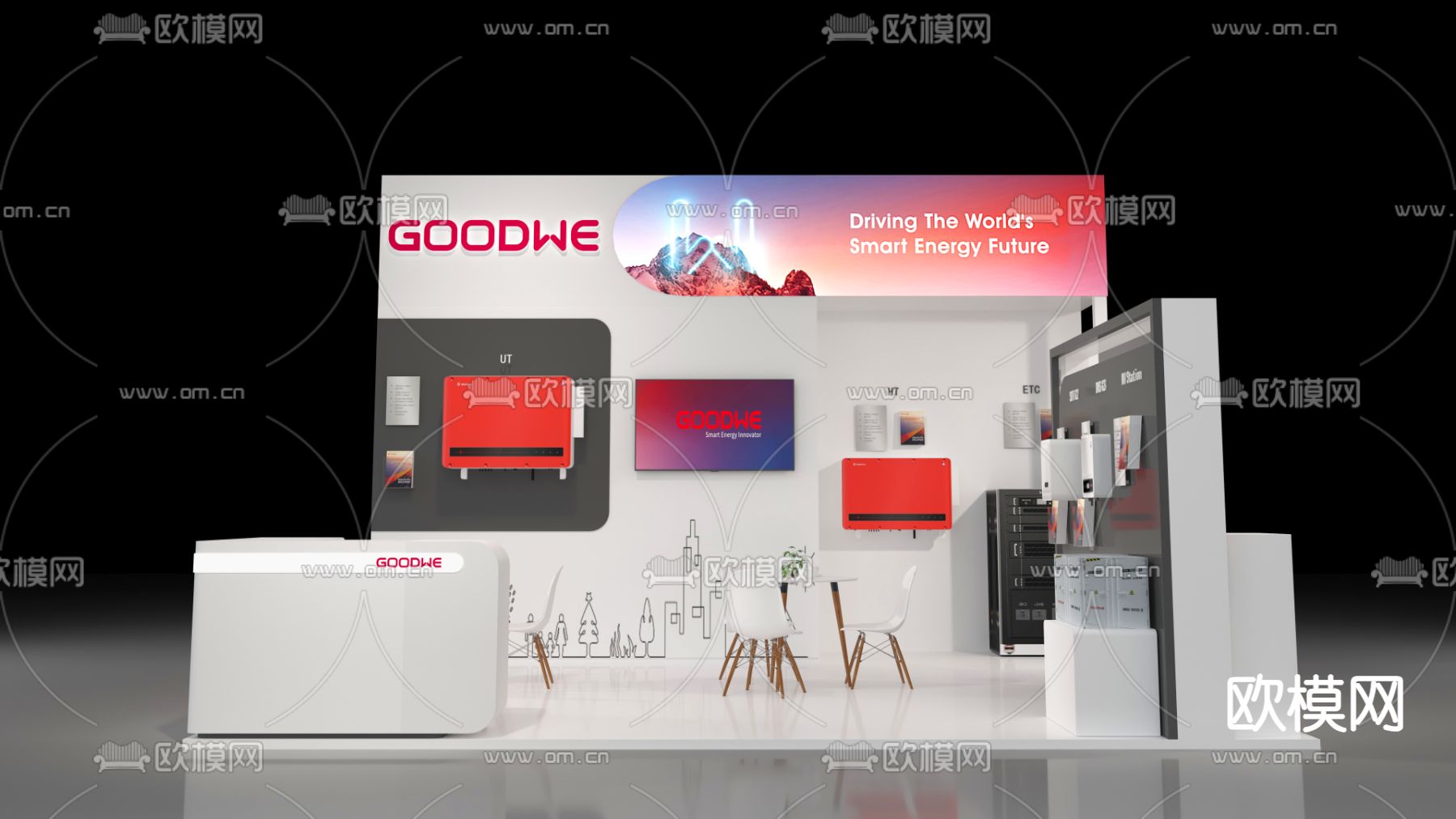 商品货架展示 接待处 商品活动3d模型下载（渲染图1）