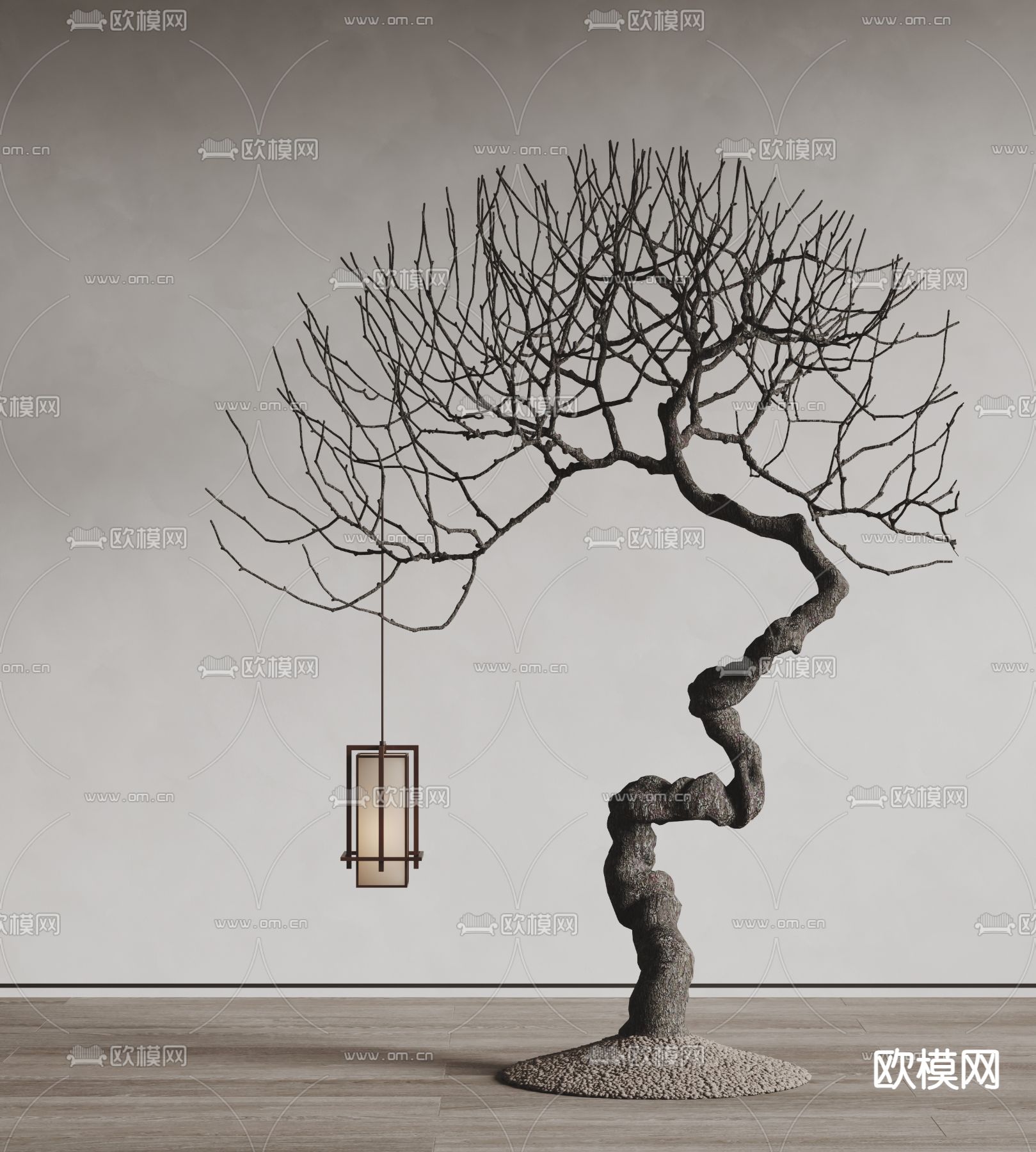 Quadrifoglio 枯树落地灯 树枝落地灯3d模型下载