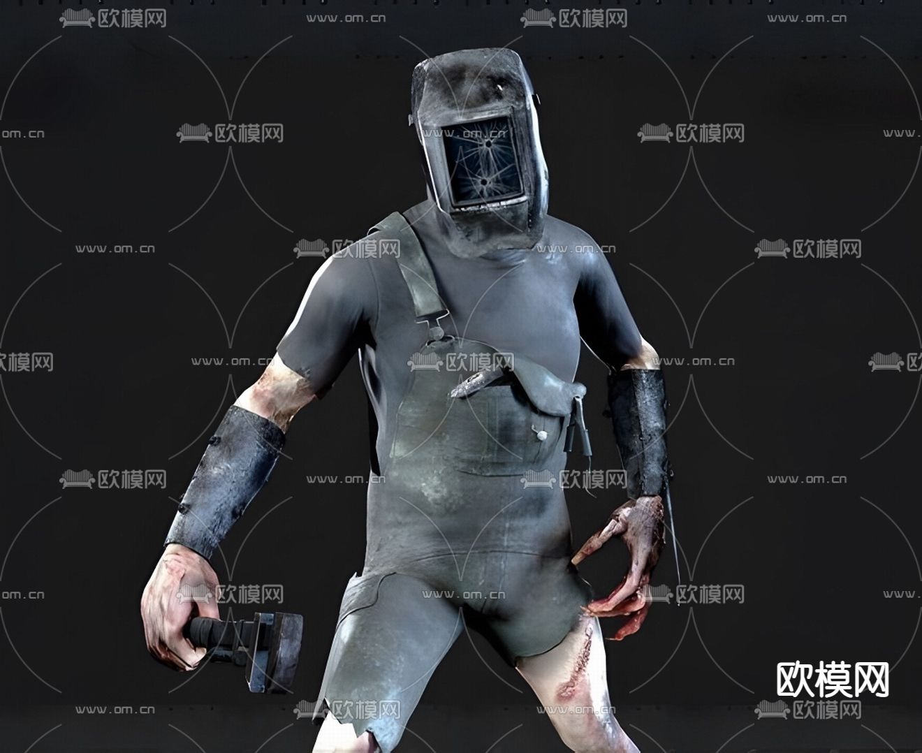 焊接变种僵尸 游戏人物3d模型下载（渲染图1）