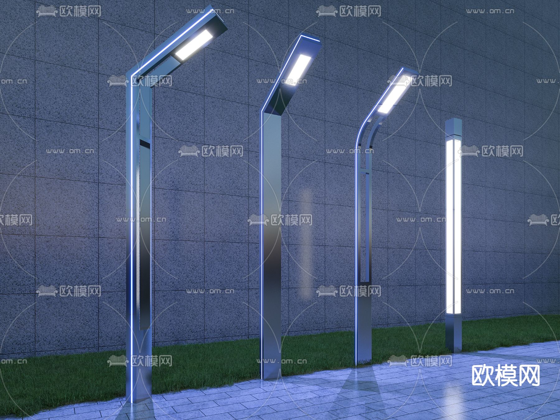 户外灯 草坪灯 路灯 高杆灯3d模型下载