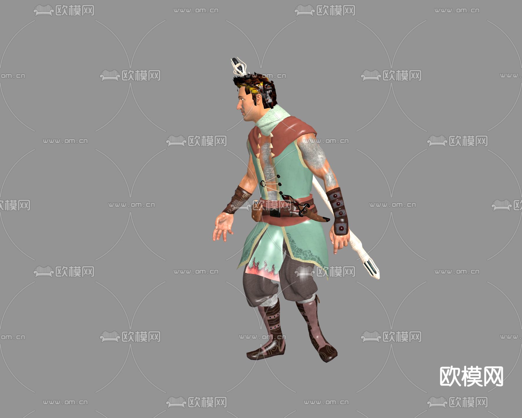 卡通人物 费尔斯通勇士3d模型下载（渲染图3）